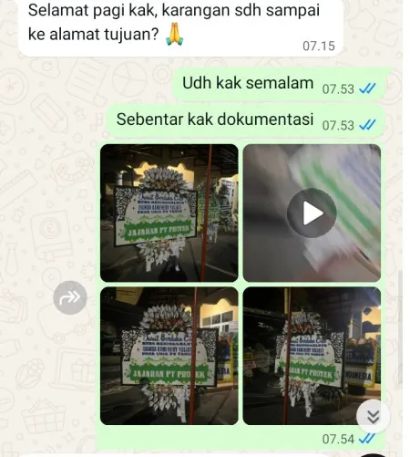 Pengiriman Papan Bunga Selamat Bambu Apus