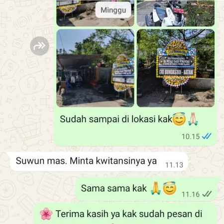 Pengiriman Papan Bunga Duka Bambu Apus