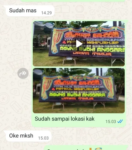 Pengiriman Papan Bunga Bambu Apus