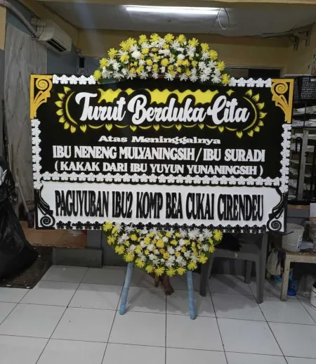 Papan Bunga Duka Bambu Apus